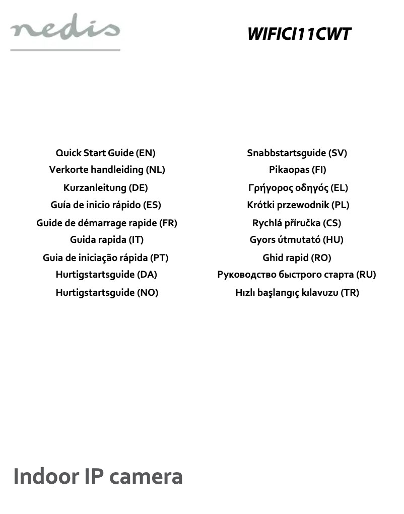 Image de la première page du manuel de l'appareil WIFICI11CWT