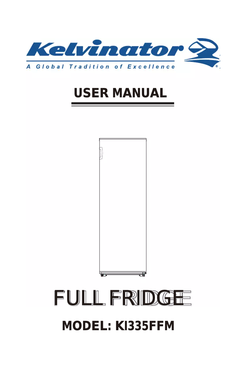 Page 1 of the manual User Manual Kelvinator KI335FFM