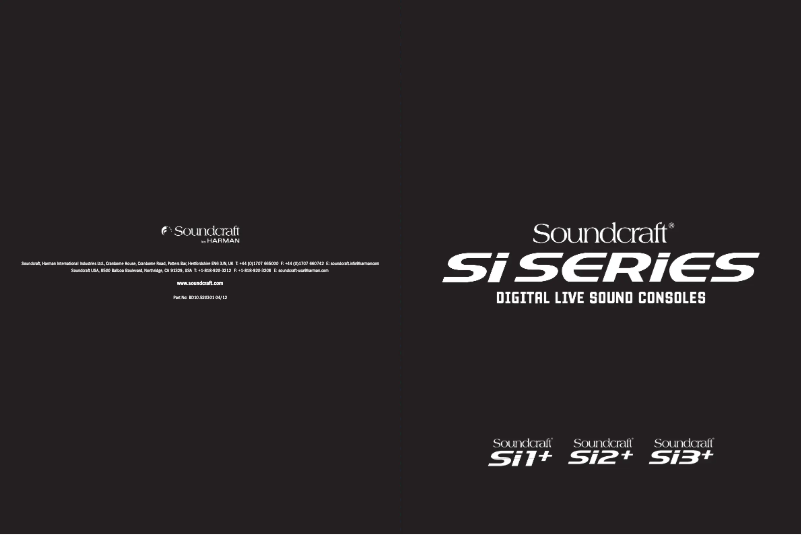 Page 1 de la notice Brochure Soundcraft Si3+
