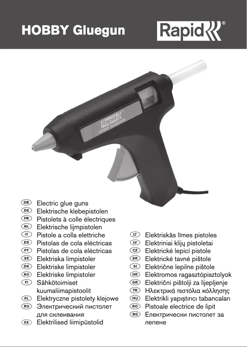 Page 1 de la notice Manuel utilisateur Rapid HOBBY Gluegun
