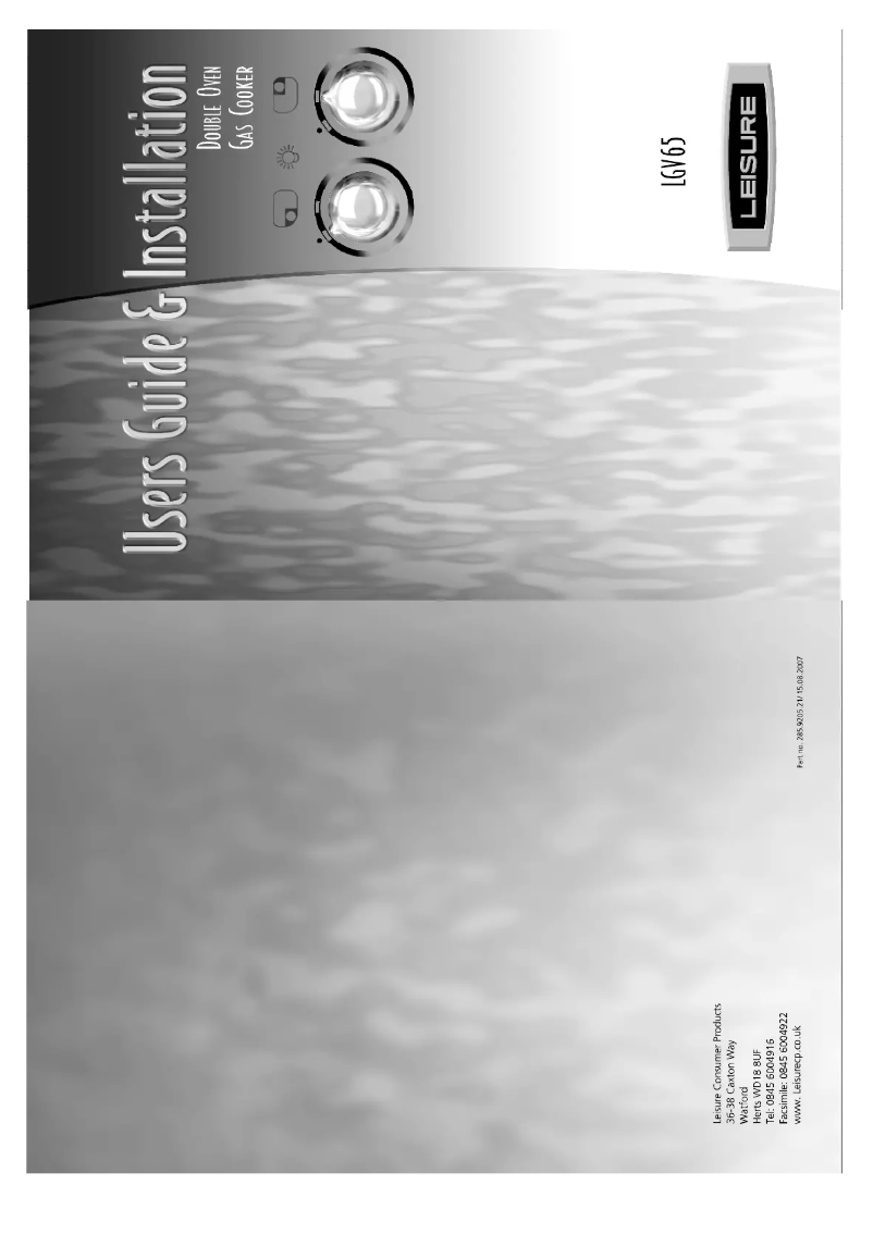 Page n°1 - Manuel utilisateur Leisure LGV65