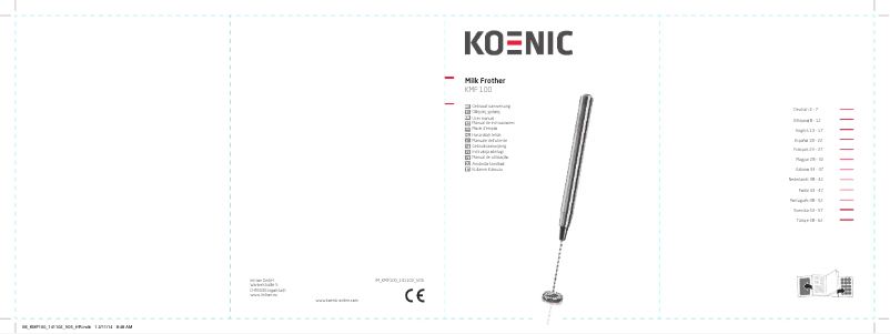 Page n°1 - Manuel utilisateur Koenic KMF 100