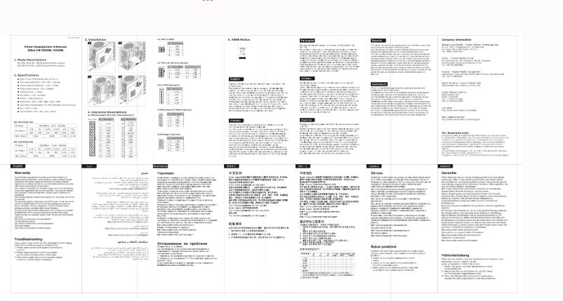 Page n°1 - Manuel utilisateur Cooler Master Elite V2