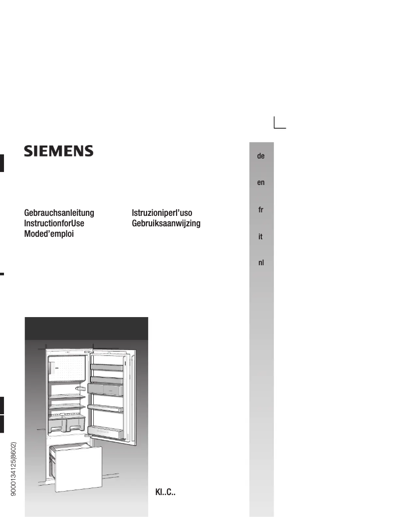 Page n°1 - Mode d'emploi Siemens KI38CA50