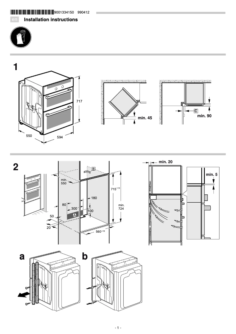 Page 1 de la notice Guide d'installation Siemens NB535ABS0B