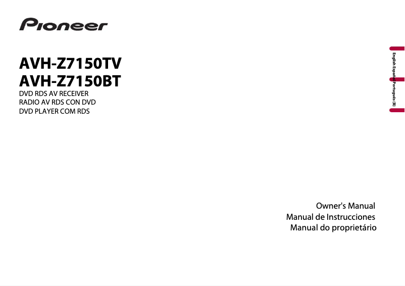 Page 1 de la notice Manuel utilisateur Pioneer AVH-Z7150BT
