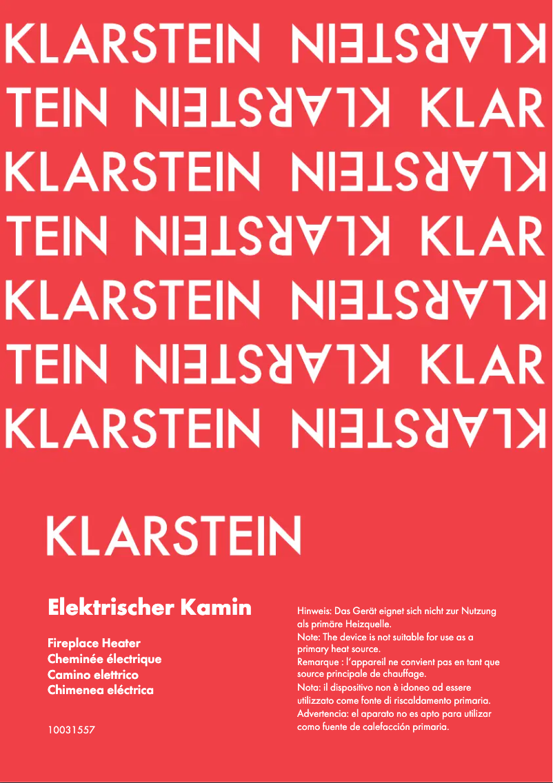 Image de la première page du manuel de l'appareil 10031557