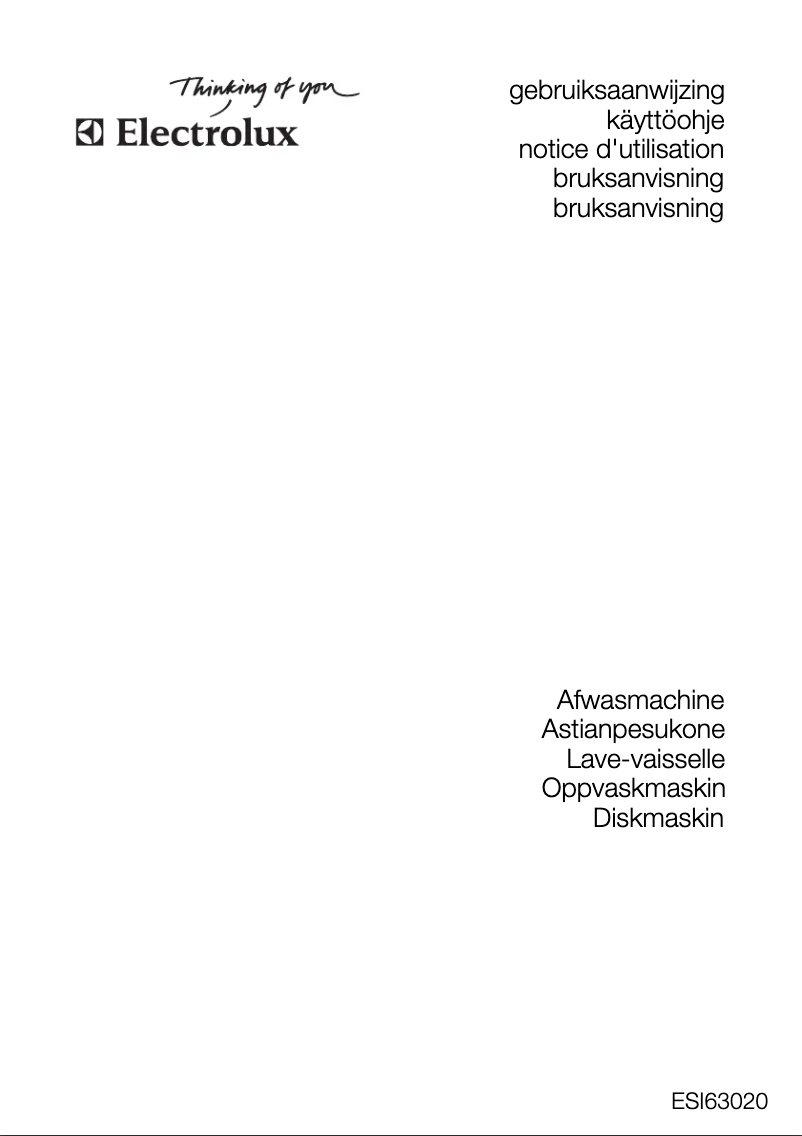 Page 1 de la notice Manuel utilisateur Electrolux ESI63020X