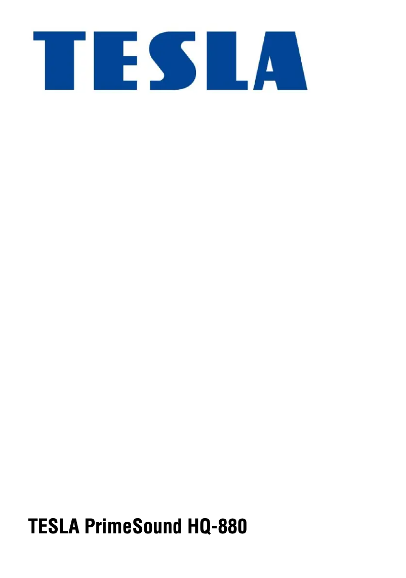 Page 1 de la notice Manuel utilisateur Tesla PrimeSound HQ‒880