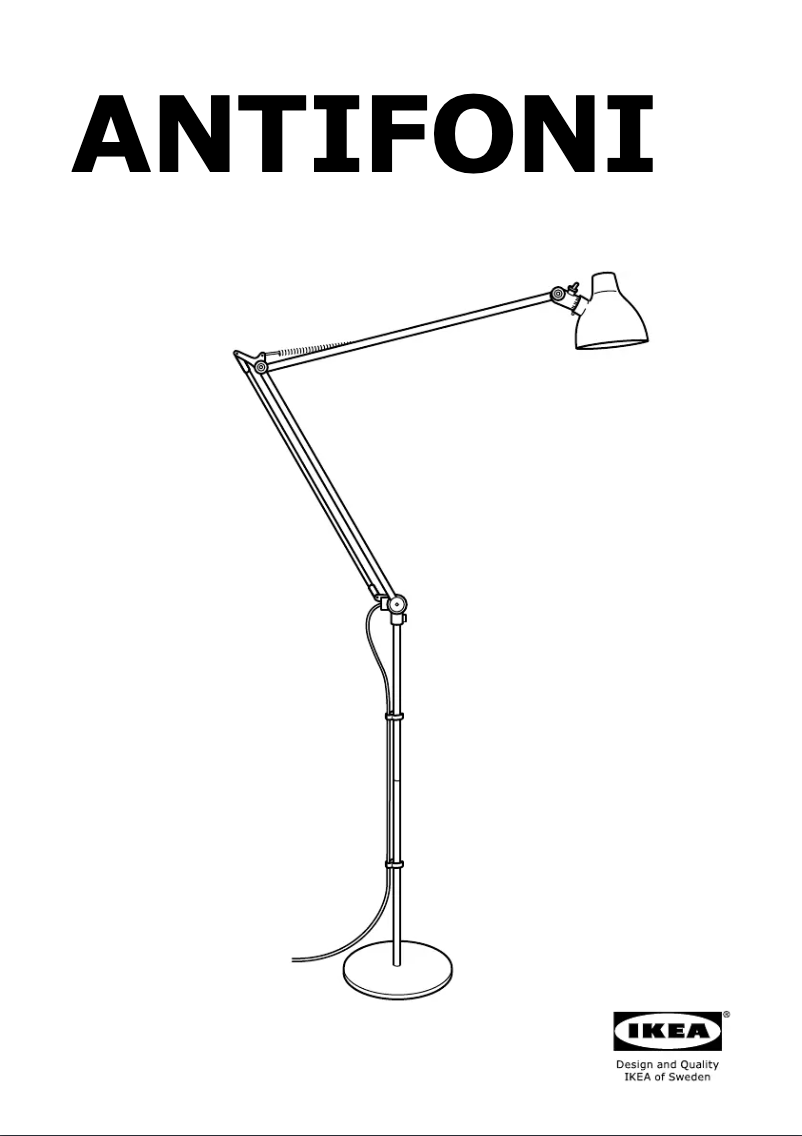 Image de la première page du manuel de l'appareil ANTIFONI