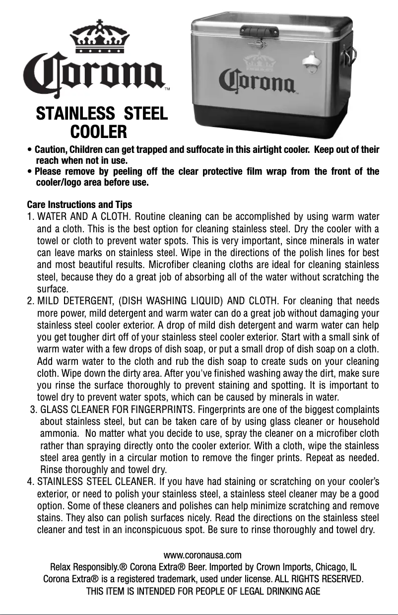 Page 1 de la notice Manuel utilisateur Corona CORIC54