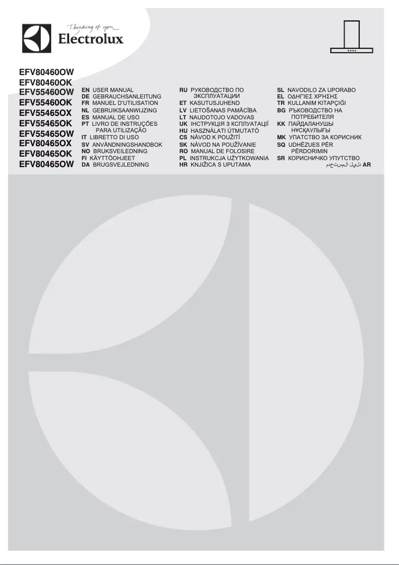 Page 1 de la notice Manuel utilisateur Electrolux EFV55465OK