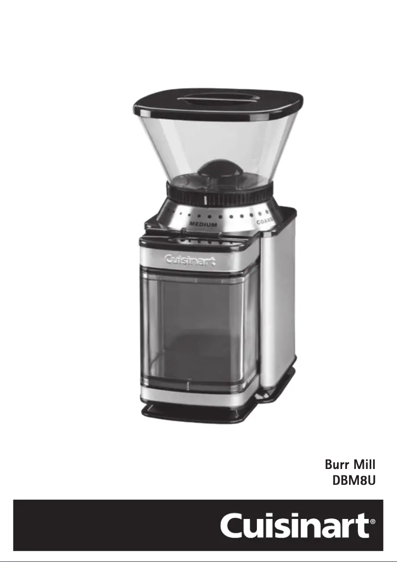 Page n°1 - Manuel utilisateur Cuisinart DBM8U