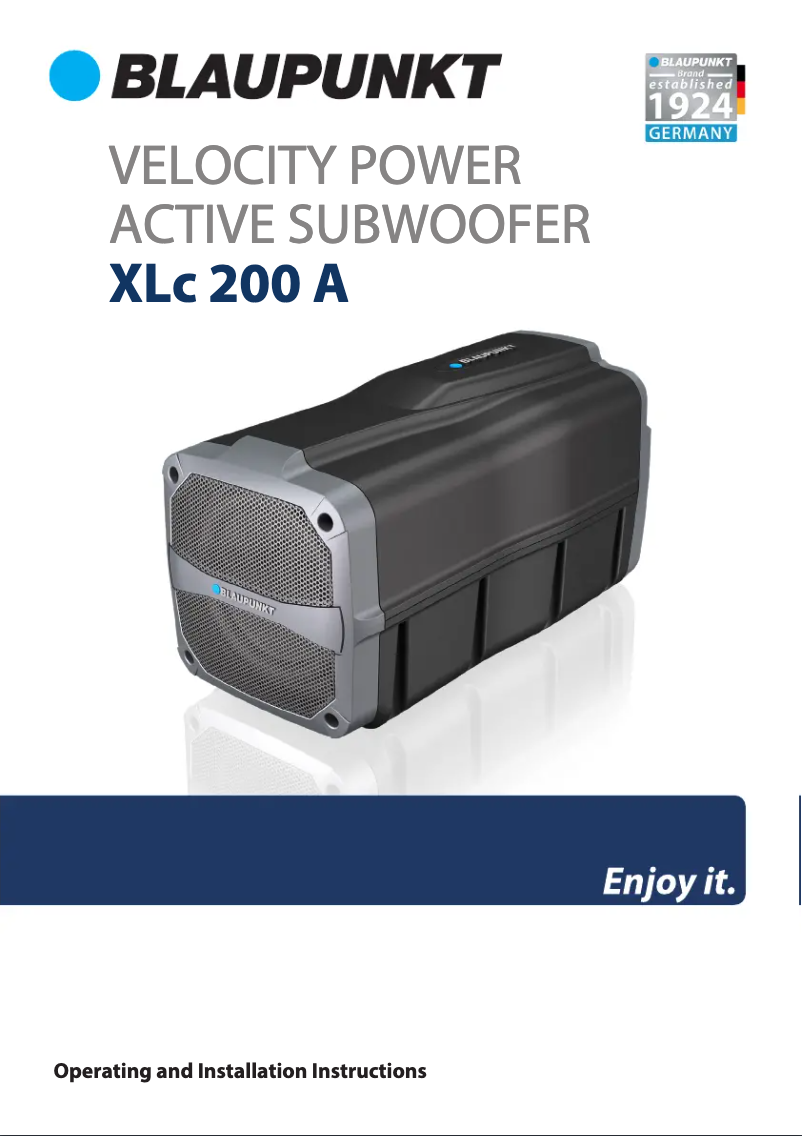 Page 1 de la notice Manuel utilisateur Blaupunkt XLc 200 A