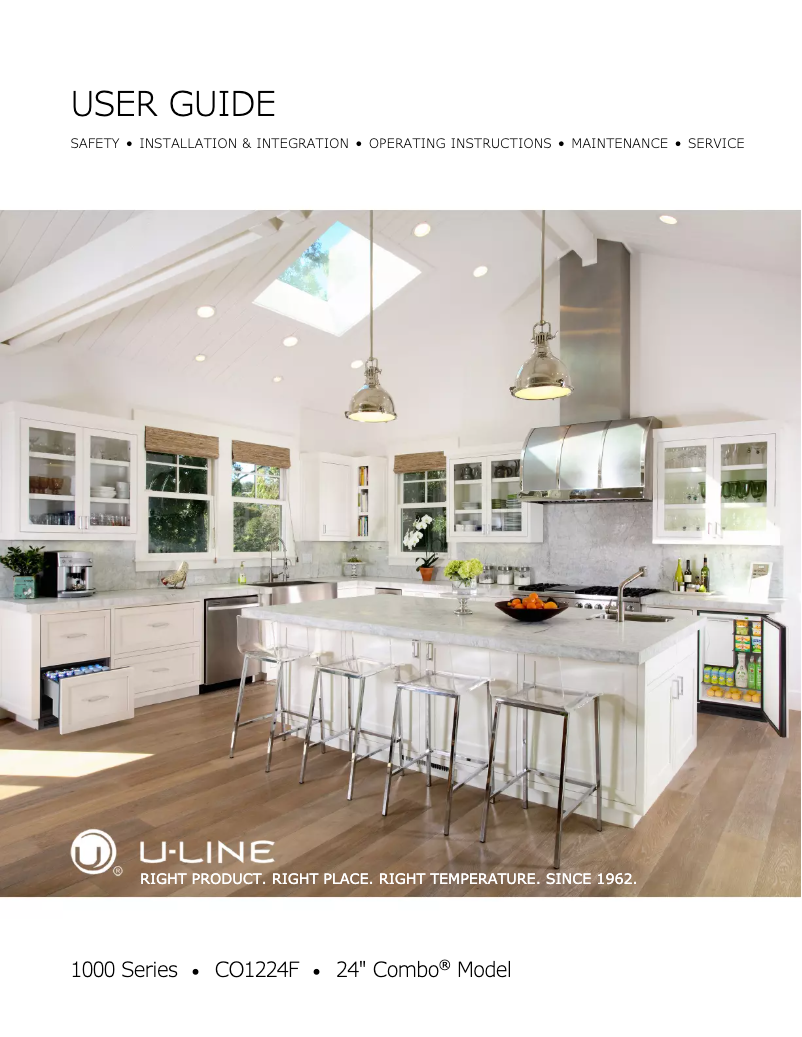 Page 1 de la notice Manuel utilisateur U-Line U-CO1224FB-00B