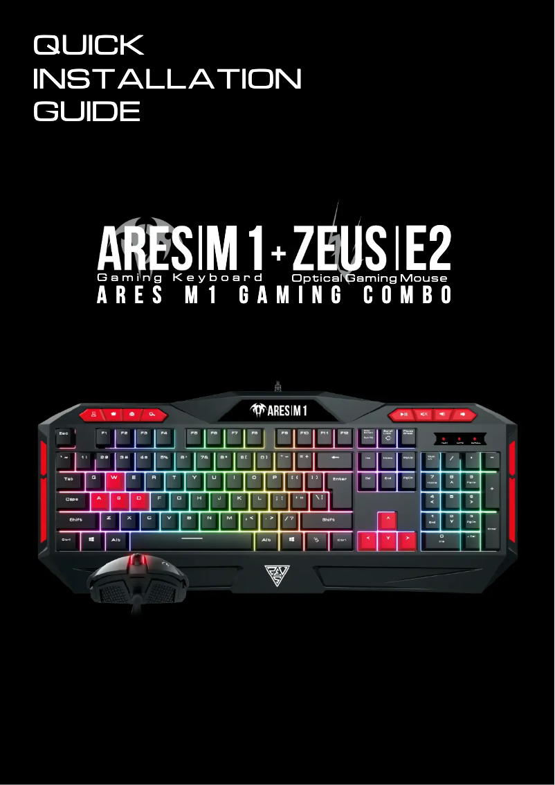 Page 1 de la notice Manuel utilisateur Gamdias Ares M1