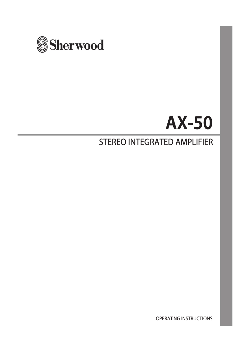 Página 1 del manual Manual de usuario Sherwood AX-50