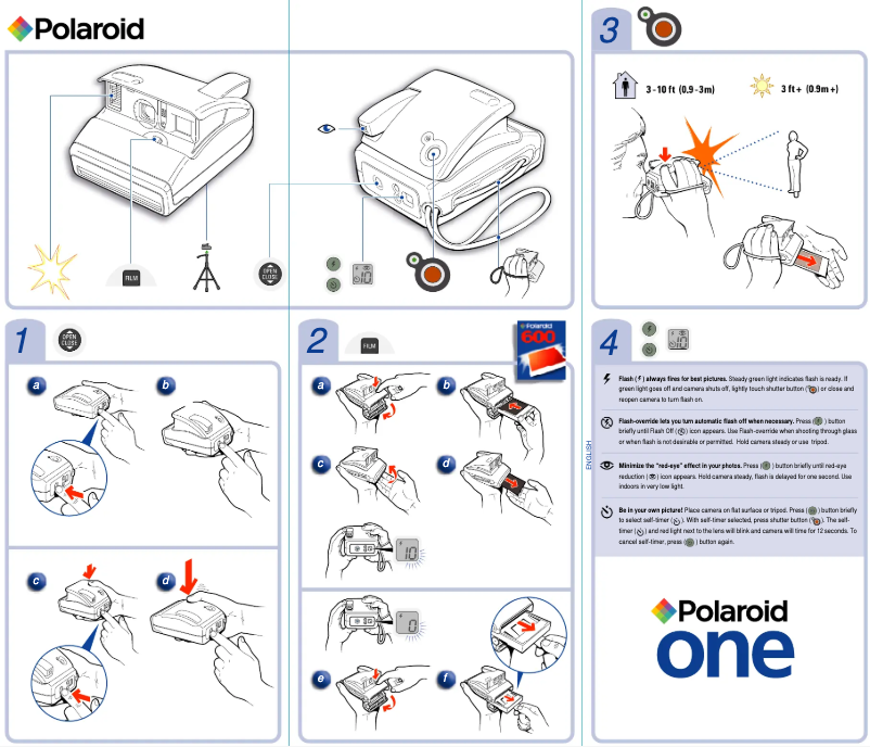 Page 1 de la notice Manuel utilisateur Polaroid One
