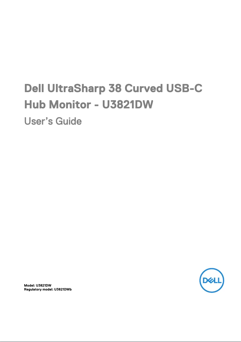 Image de la première page du manuel de l'appareil U3821DW