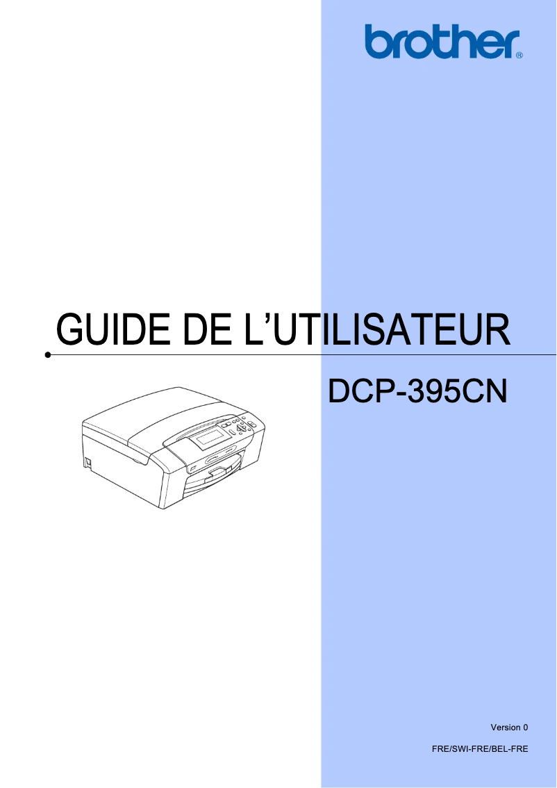 Image de la première page du manuel de l'appareil DCP-395CN
