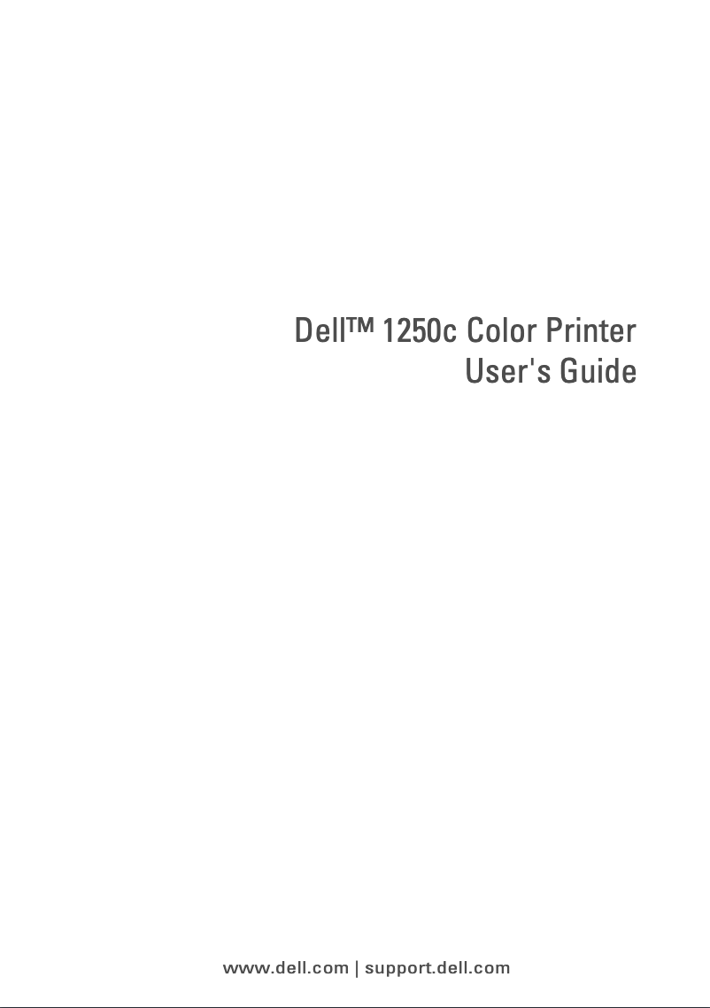 Page n°1 - Manuel utilisateur Dell 1250c