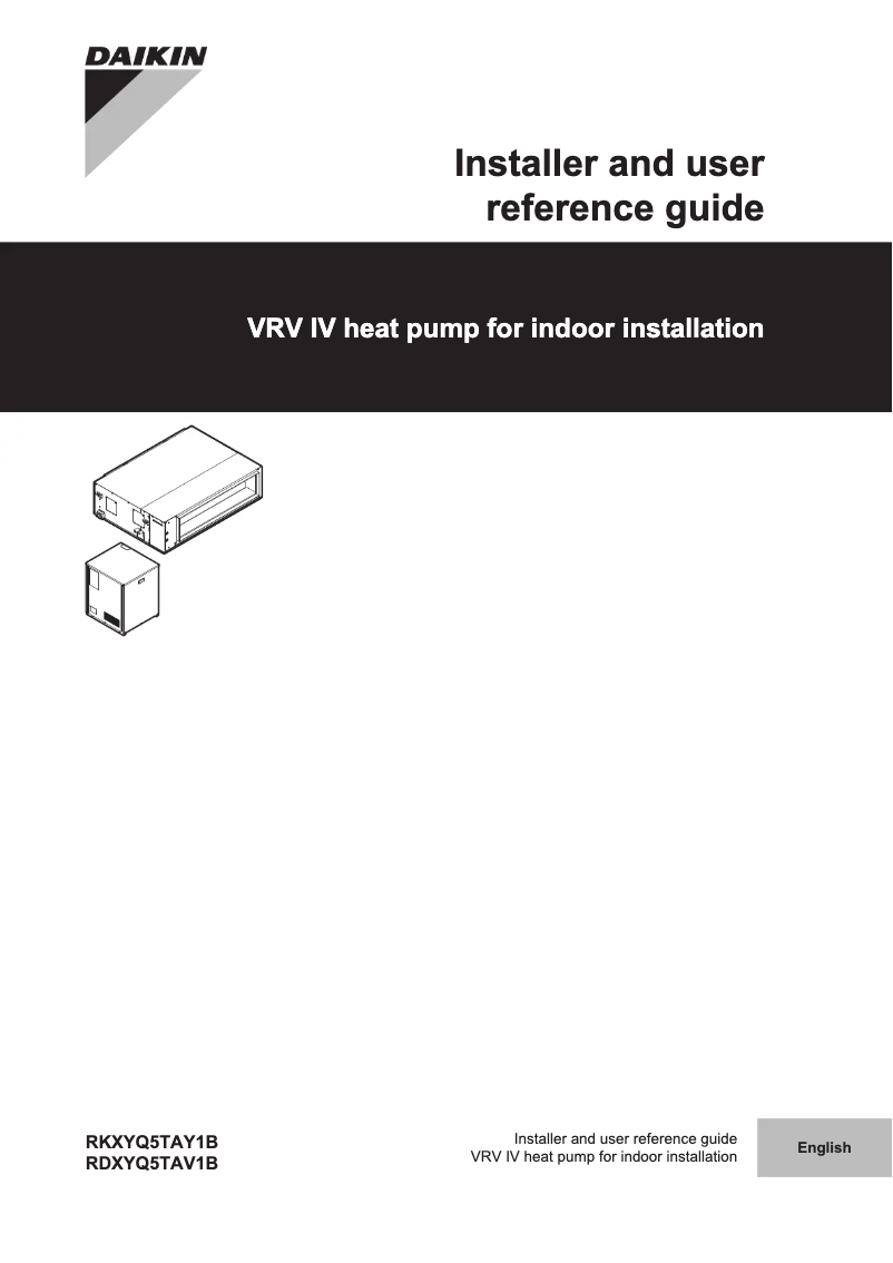 Página 1 del manual Manual de usuario Daikin RDXYQ5TAV1B
