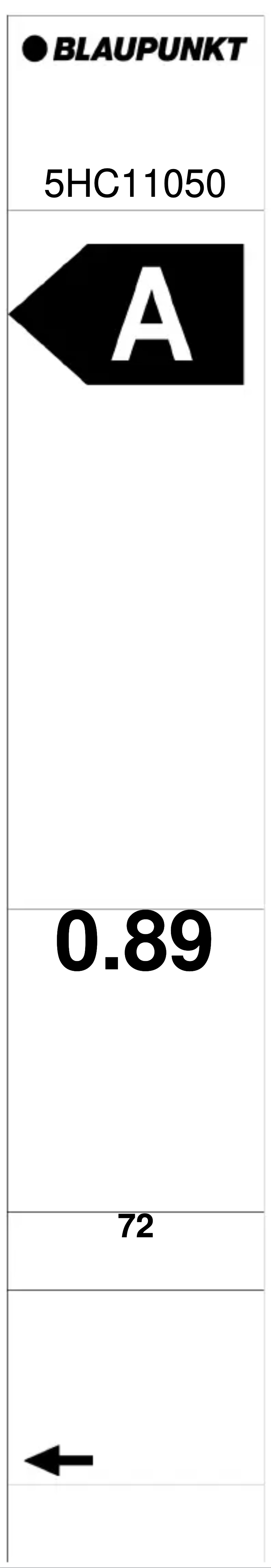 Page n°1 - Label énergétique Blaupunkt 5HC11050
