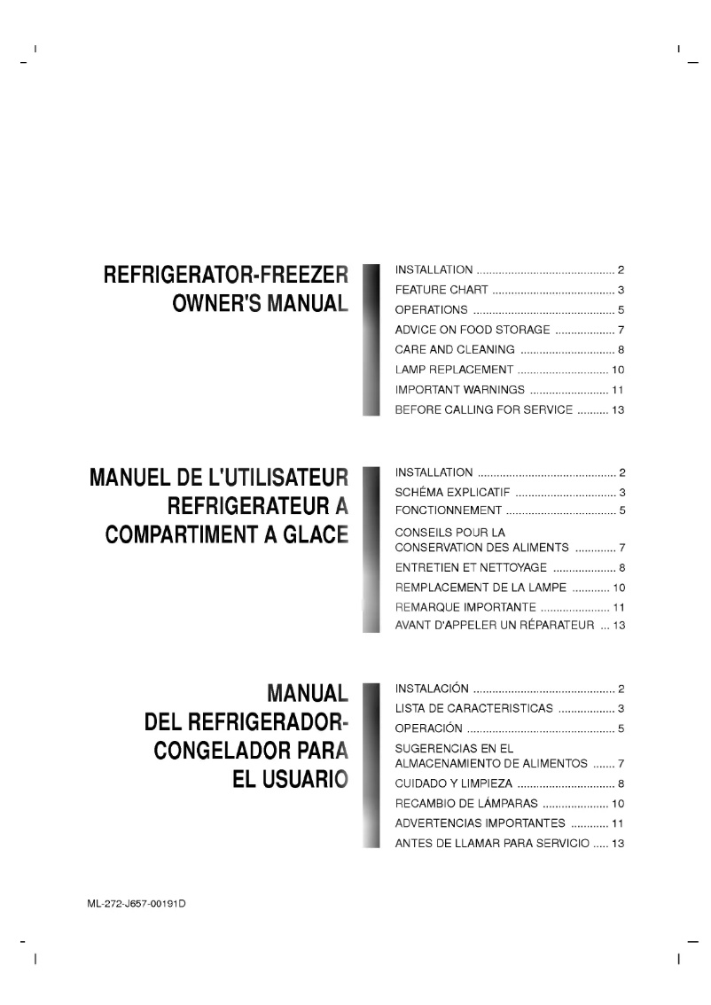 Página 1 del manual Manual de usuario LG GR-272S