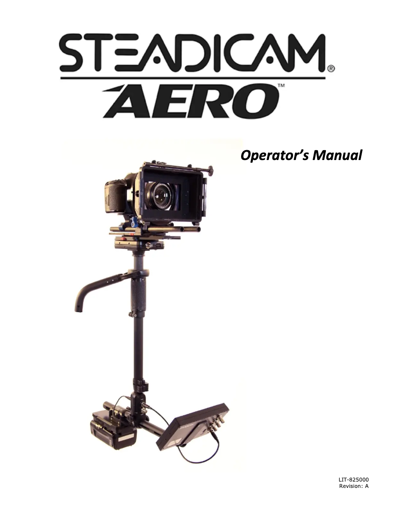 Page n°1 - Manuel utilisateur SteadiCam AERO 30