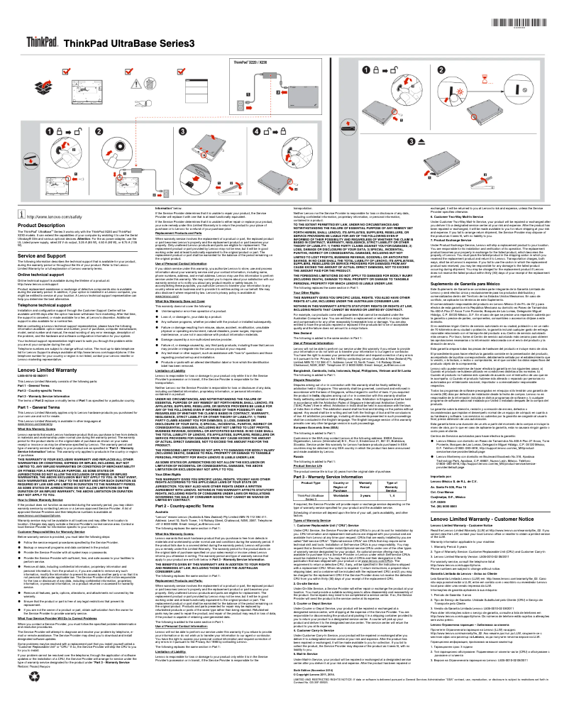 Página 1 del manual Manual de usuario Lenovo 04W1890