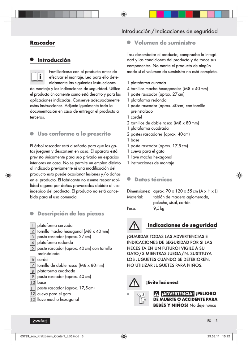 Imagen de la primera página del manual del dispositivo Z30852
