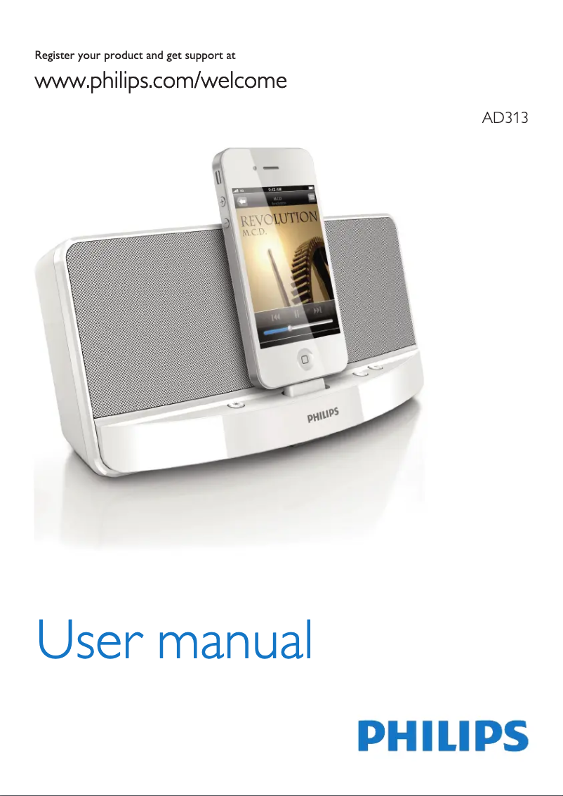 Page n°1 - Manuel utilisateur Philips AD313