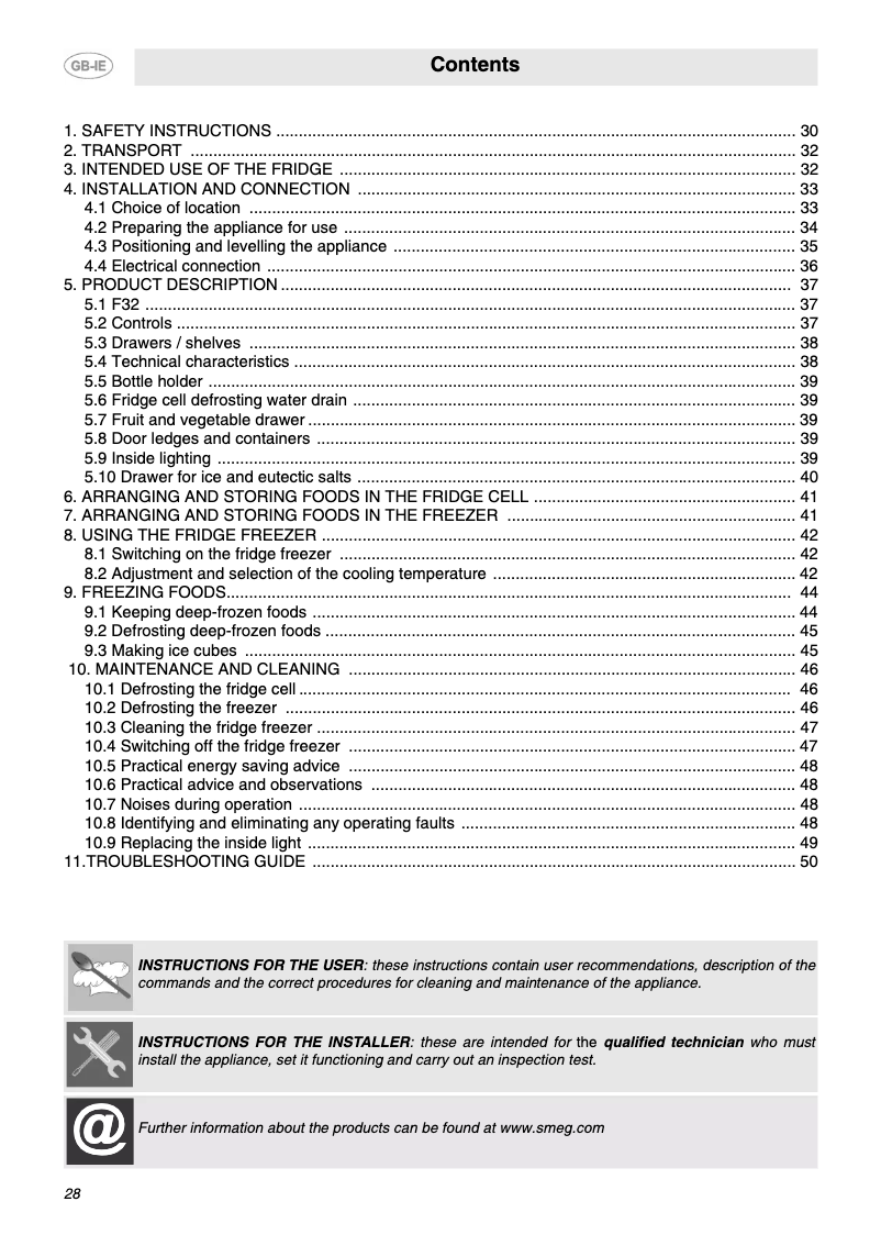 Image de la première page du manuel de l'appareil F32BCVE