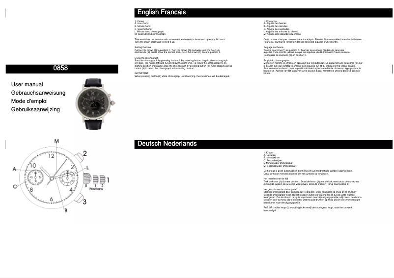Page n°1 - Manuel utilisateur Davis 0858