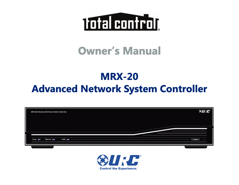 Page 1 de la notice Manuel utilisateur Universal Remote Control MRX-20