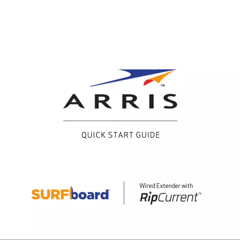 Page 1 de la notice Guide de démarrage rapide Arris SURFboard SBX-1000P