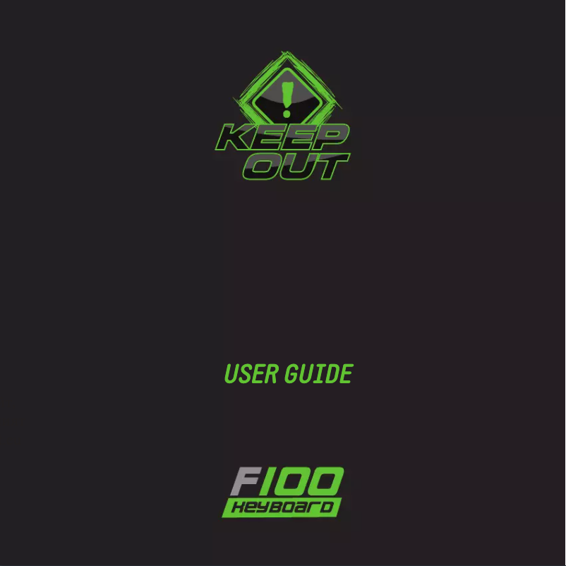 Página 1 del manual Manual de usuario KeepOut F100