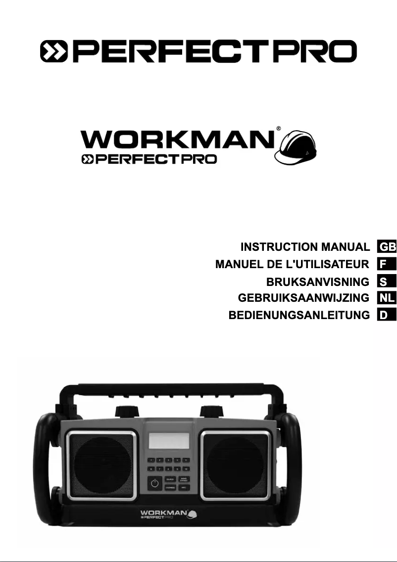 Page n°1 - Manuel utilisateur PerfectPro Workman