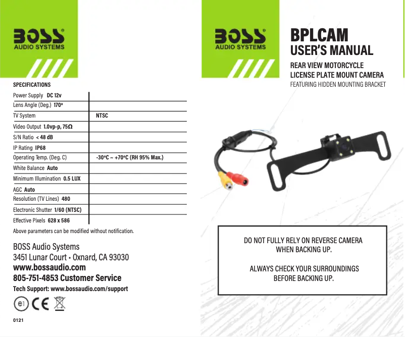 Imagen de la primera página del manual del dispositivo BPLCAM