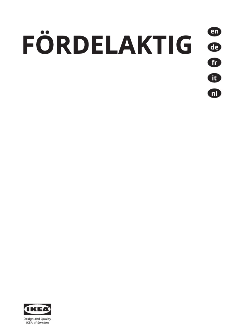 Image de la première page du manuel de l'appareil FÖRDELAKTIG 504.494.03