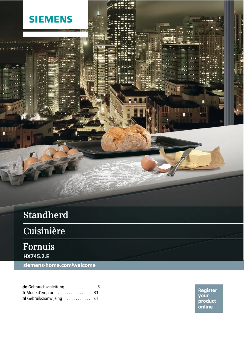 Page n°1 - Manuel utilisateur Siemens HX745525E