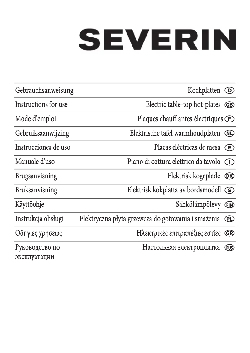 Page 1 de la notice Manuel utilisateur Severin KP 1011