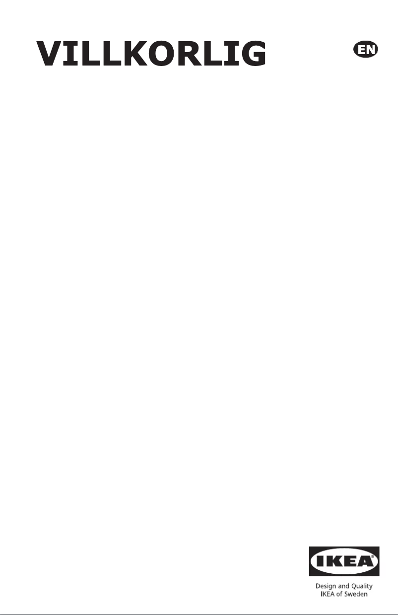 Page 1 de la notice Manuel utilisateur Ikea VILLKORLIG 404.621.69