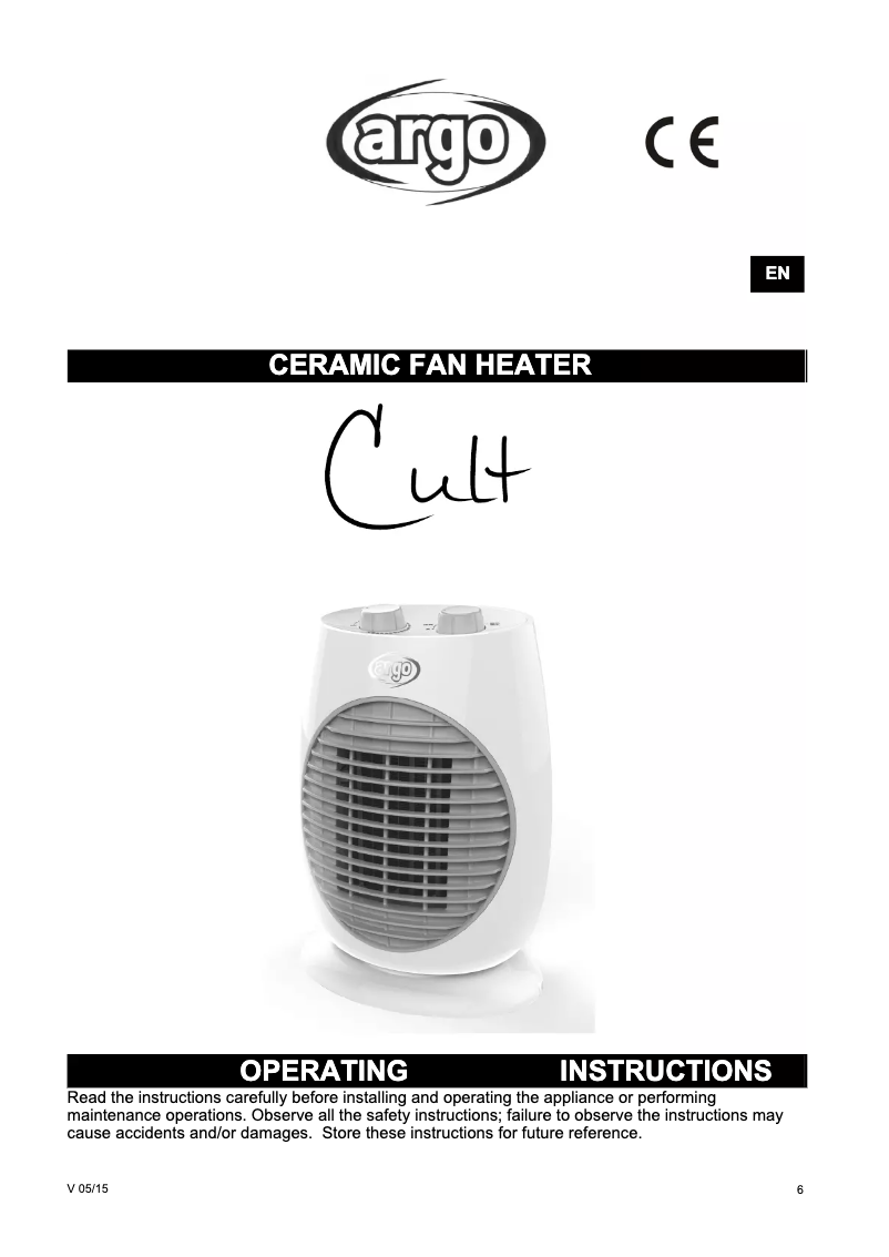 Página 1 del manual Manual de usuario Argoclima Cult