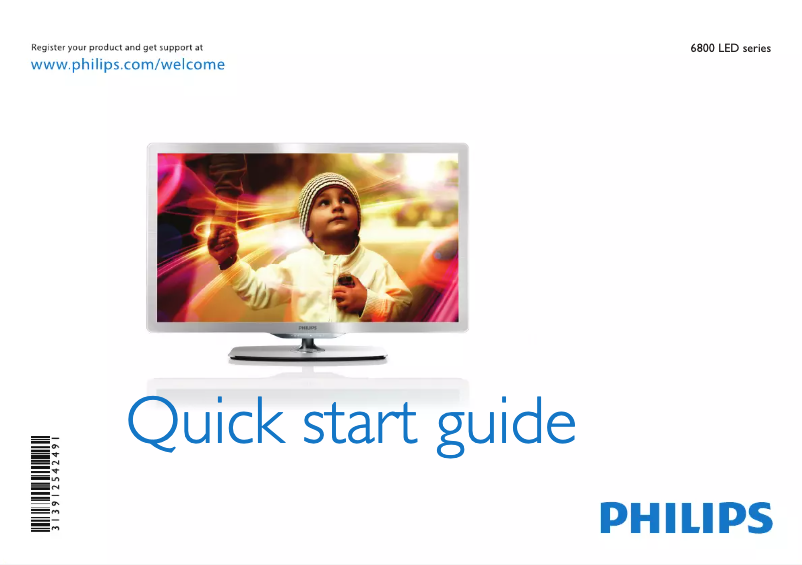Page 1 de la notice Guide de démarrage rapide Philips Econova 46PFL6806H