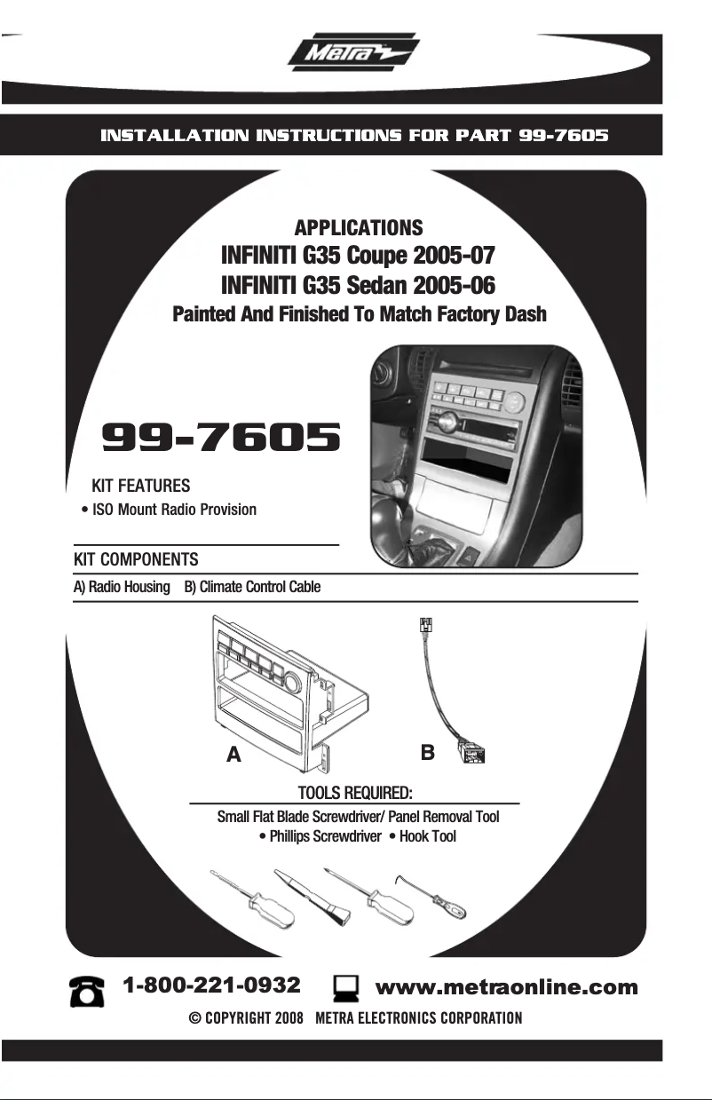 Image de la première page du manuel de l'appareil 99-7605