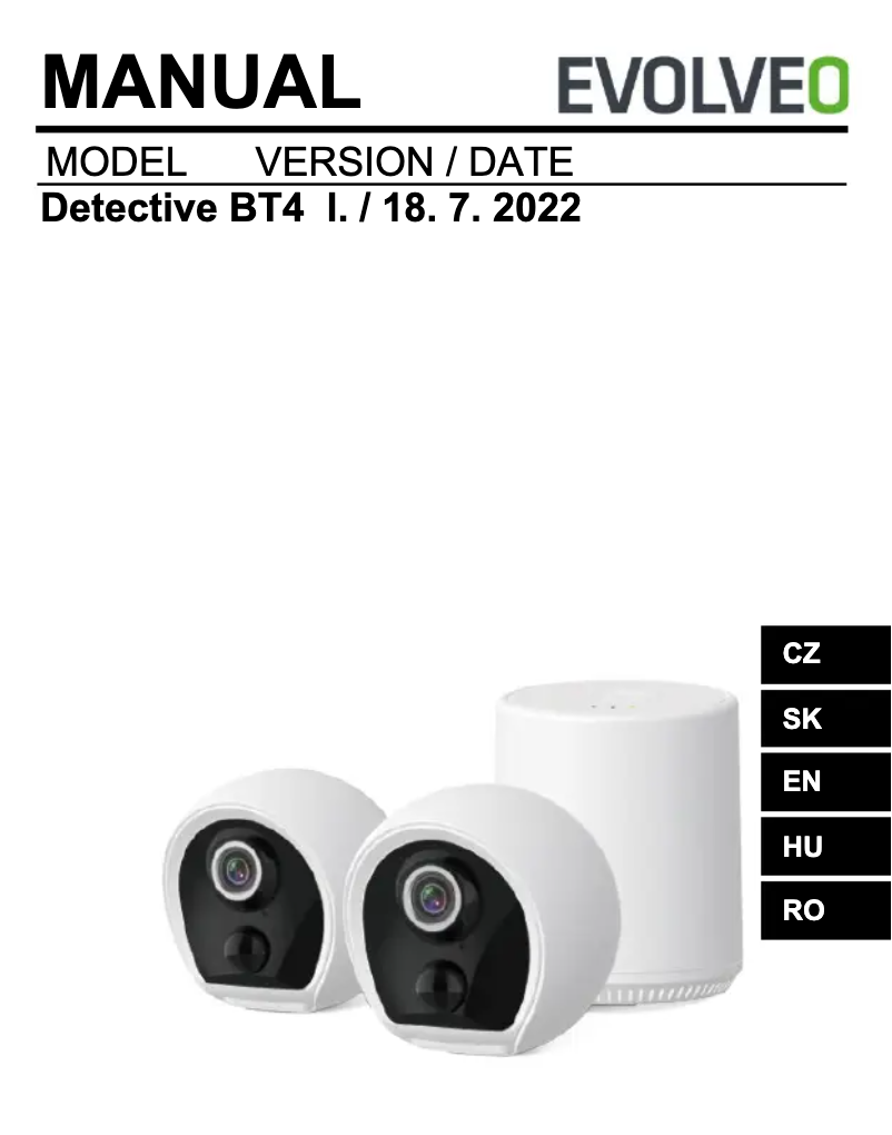 Image de la première page du manuel de l'appareil Detective BT4