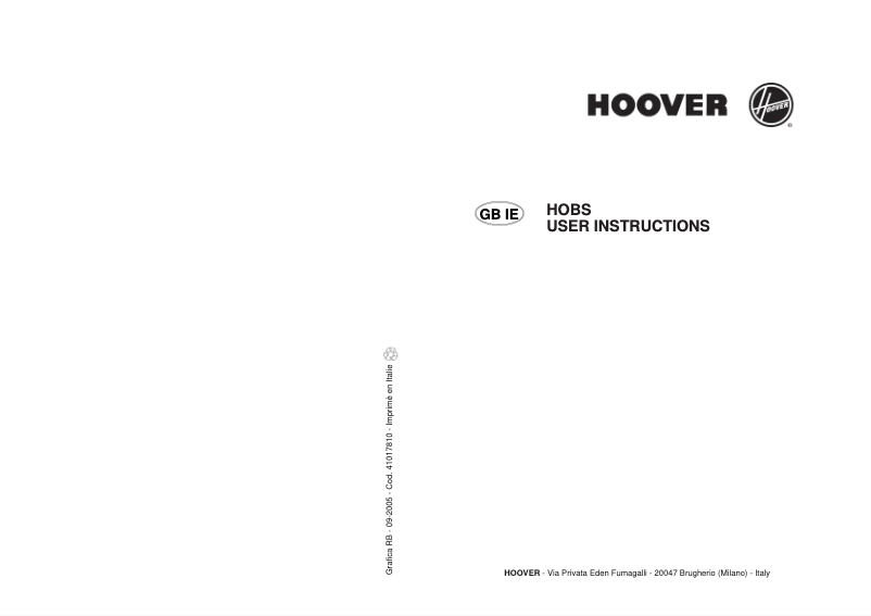 Page 1 de la notice Manuel utilisateur Hoover HGH 640/1 X