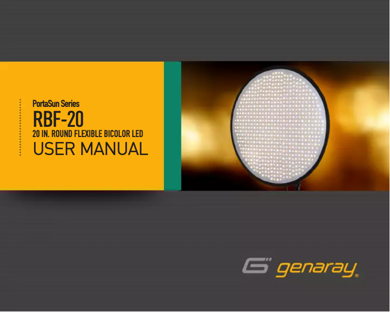 Page n°1 - Manuel utilisateur Genaray PortaSun