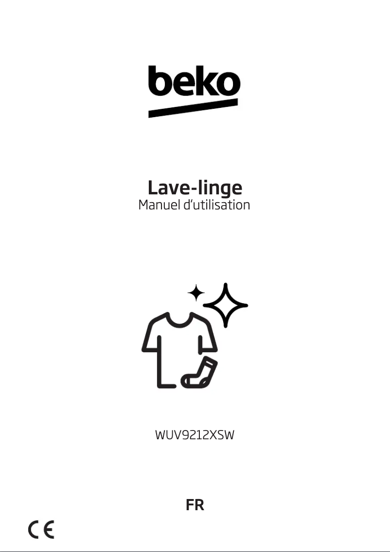 Page 1 de la notice Manuel utilisateur Beko WUV9212XSW